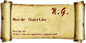 Morár Gusztáv névjegykártya
