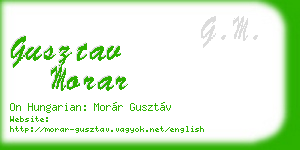 gusztav morar business card